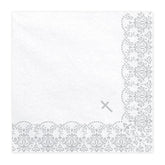 Silver First Communion Napkins 20pk - The Party Room